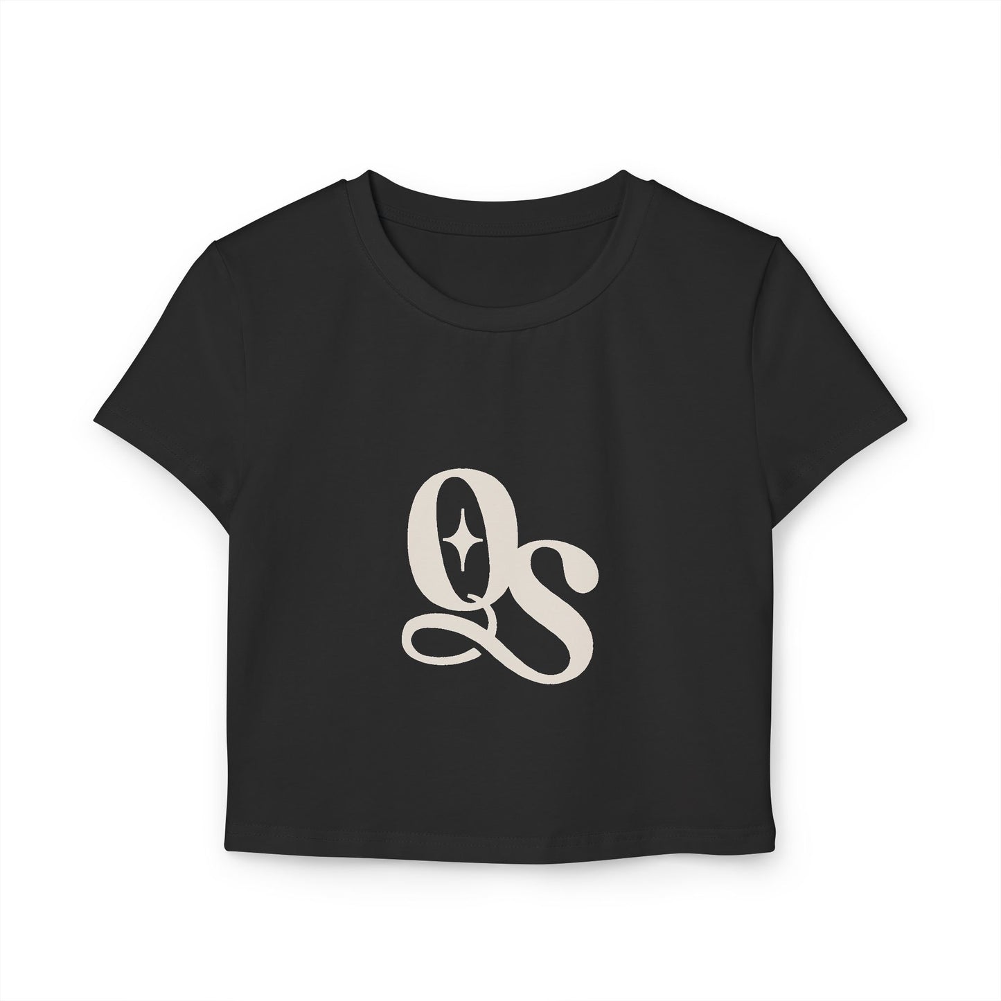 The Quiet Shelf Classic Monogram Cropped Tee - The Quiet Shelf