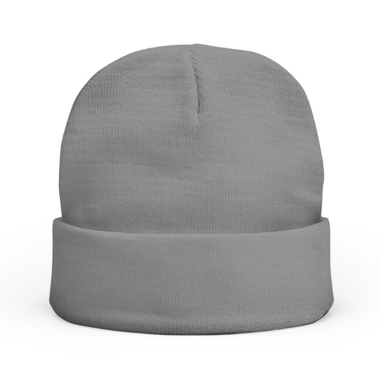 Gray beanie on a white background