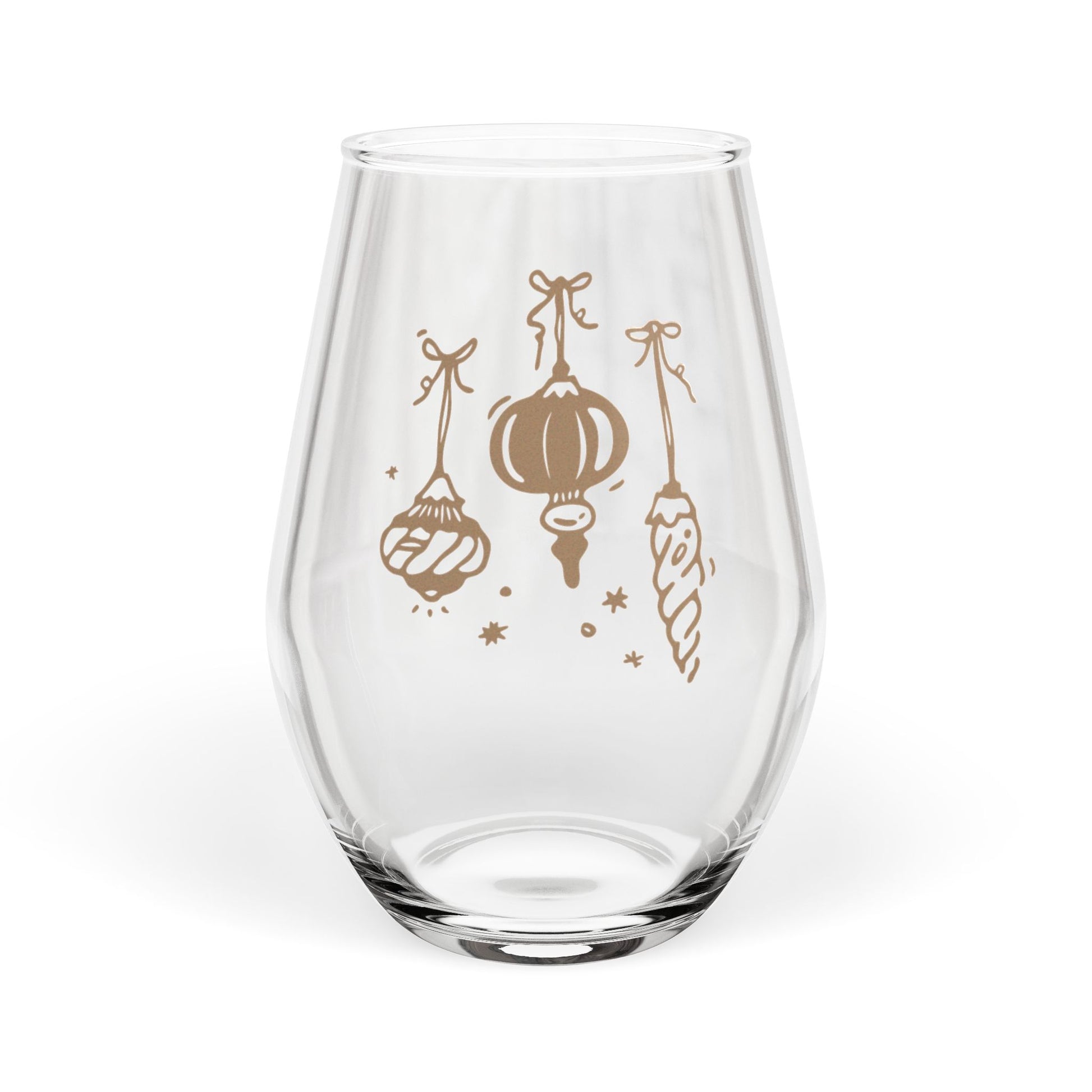 The Quiet Shelf Christmas Ornaments Wine Glass - The Quiet Shelf