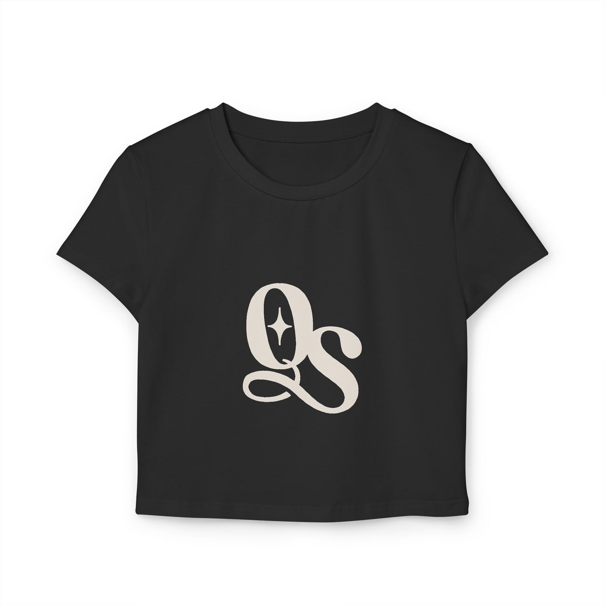 The Quiet Shelf Classic Monogram Cropped Tee - The Quiet Shelf