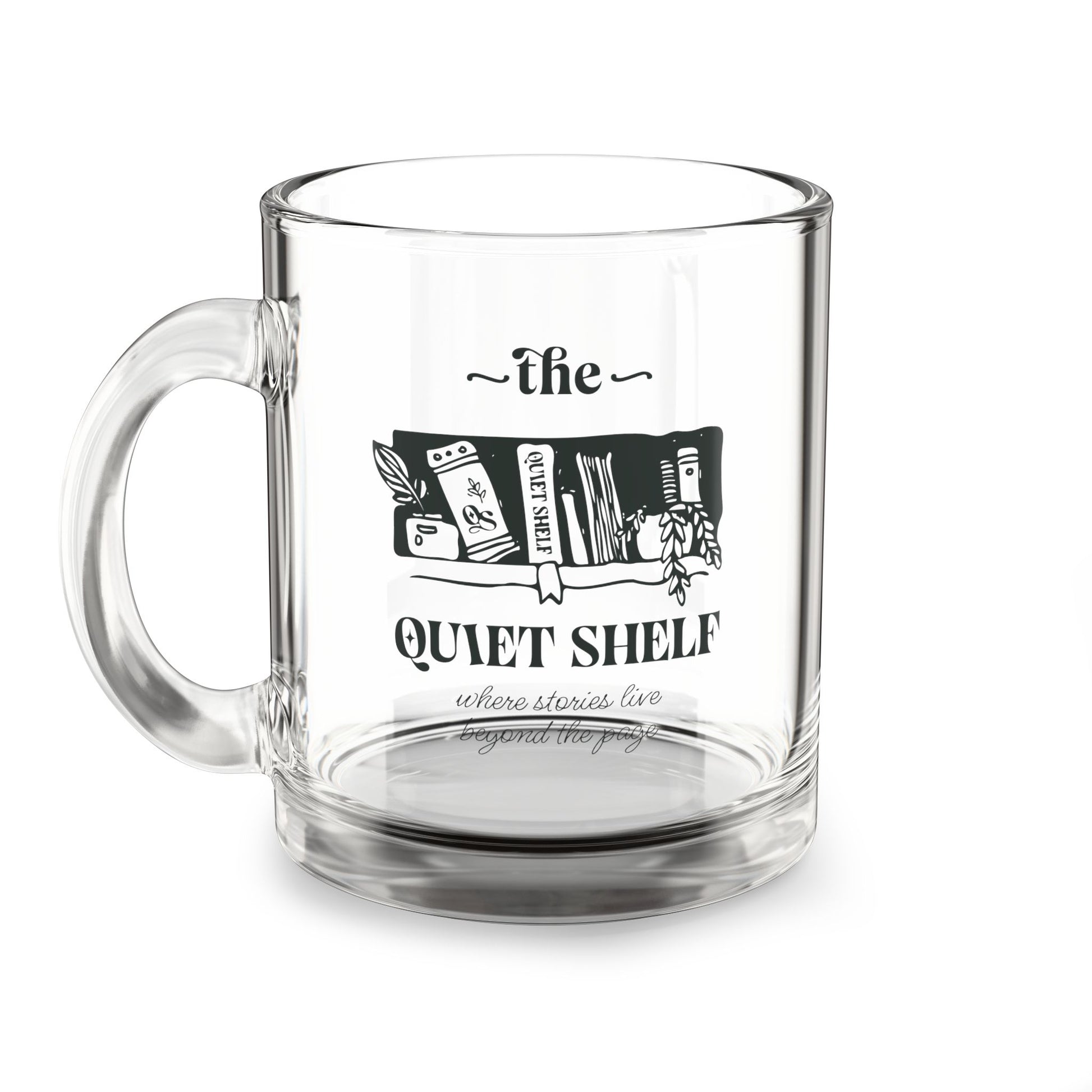The Quiet Shelf Signature Glass Mug - The Quiet Shelf