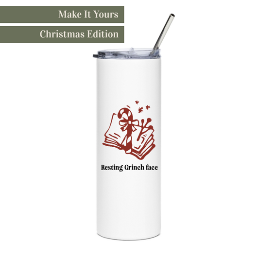 The Quiet Shelf Personalized  Christmas Stainless Steel Tumbler - The Quiet Shelf