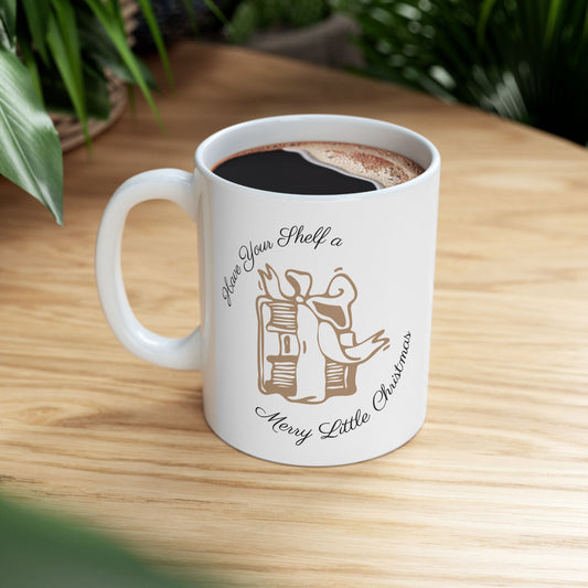 The Quiet Shelf Christmas Cozy Ceramic Mug - The Quiet Shelf