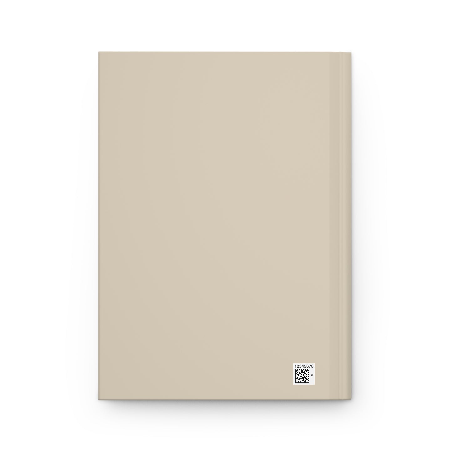 Beige notebook on a white background