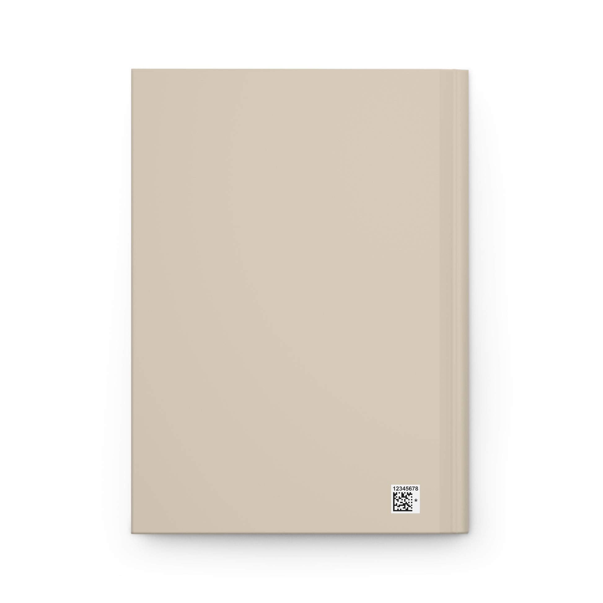 Beige notebook on a white background