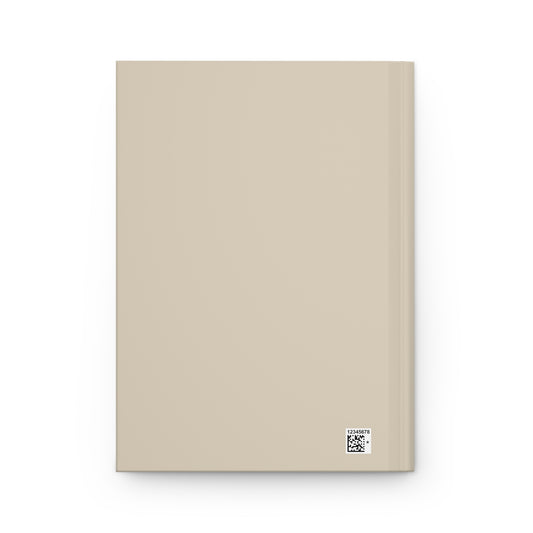 Beige notebook on a white background