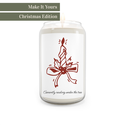 The Quiet Shelf Personalized Christmas Can Glass Soy Candle