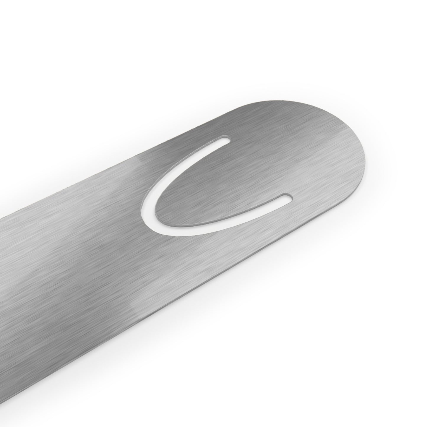 Bookmark with a circular cutout on a white background