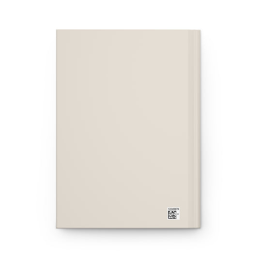 Beige notebook on a white background